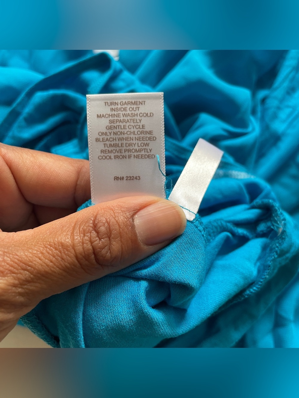 NY&Co Eva Mendes Collection Turquoise Blue Draped Long Sleeve Bodysuit Large NWT - Picture 6 of 7